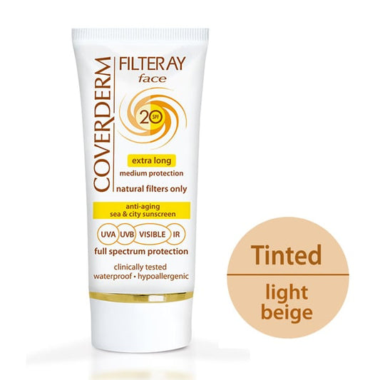 Coverderm Filteray Face Tinted Sunscreen Light Beige SPF20  50 ml
