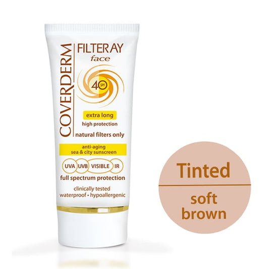 Coverderm Filteray Face Tinted Sunscreen Soft Brown SPF40  50 ml