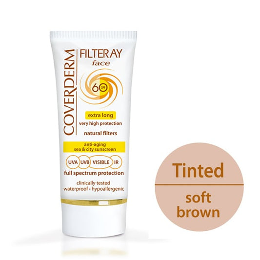 Coverderm Filteray Face Tinted Sunscreen Soft Brown SPF60  50 ml
