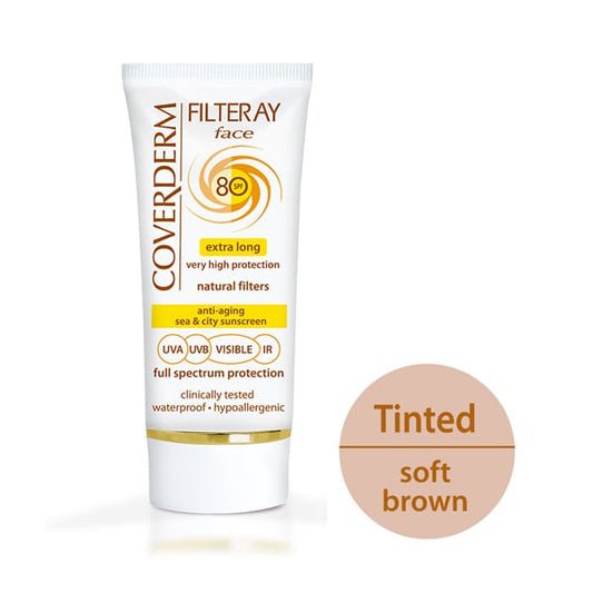 Coverderm Filteray Face Tinted Sunscreen Soft Brown SPF80  50 ml