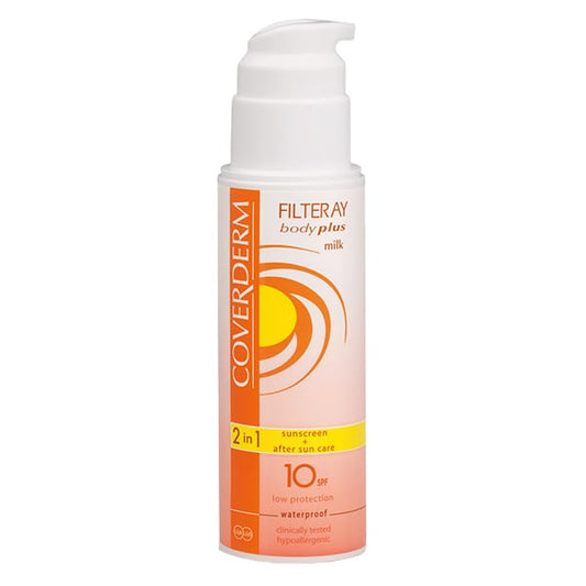 Coverderm Filteray Body Plus Milk 2in1 Sunscreen & After Sun SPF10  150 ml