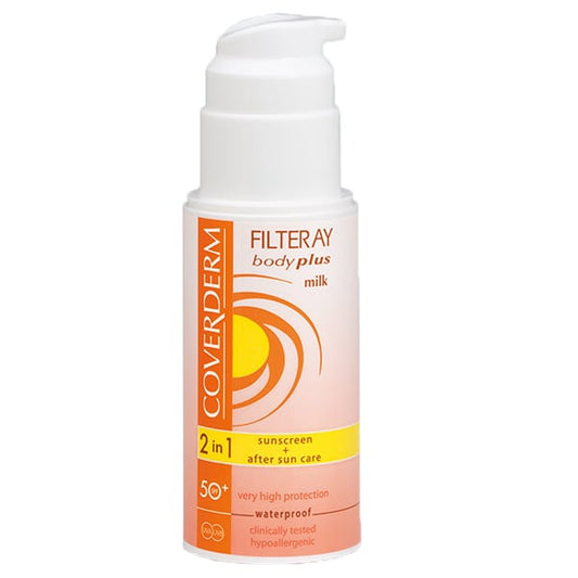 Coverderm Filteray Body Plus Milk 2in1 Sunscreen & After Sun SPF50+  100 ml