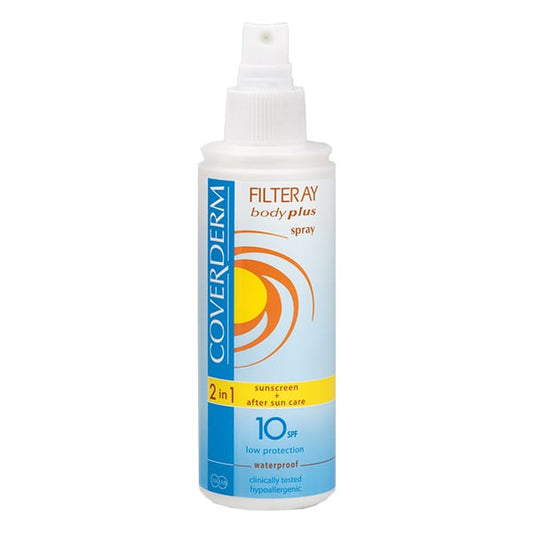 Coverderm Filteray Body Plus Spray 2in1 Sunscreen & After Sun SPF10  150 ml