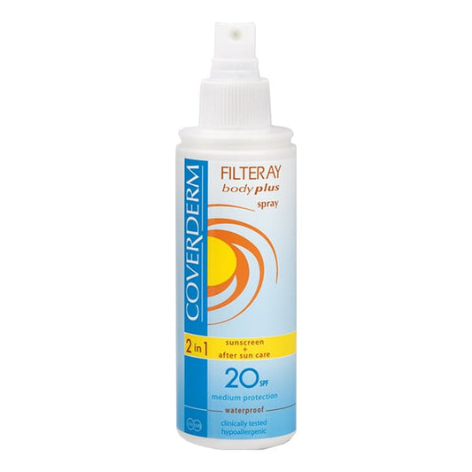 Coverderm Filteray Body Plus Spray 2in1 Sunscreen & After Sun SPF20  150 ml