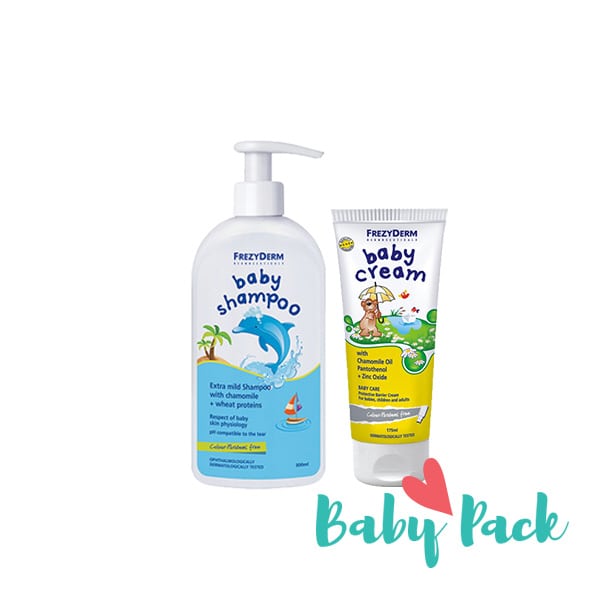 Frezyderm Baby Pack with Baby Cream Nappy Rash Cream, 175ml & Baby Shampoo  300 ml