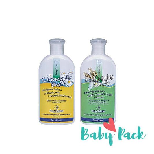 Frezyderm Baby Pack with Baby Hydra Milk, 200ml & Baby Chamomile Bath  200 ml