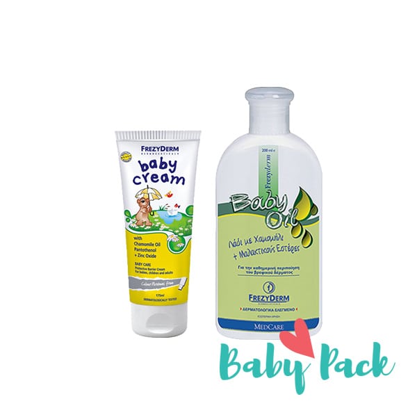 Frezyderm Baby Pack with Baby Cream Nappy Rash Cream, 175ml & Baby Oil  200 ml