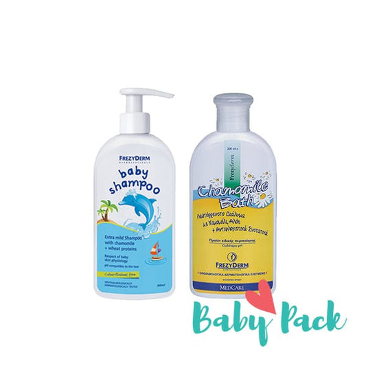 Frezyderm Baby Pack with Baby Shampoo, 300ml & Baby Chamomile Bath  200 ml