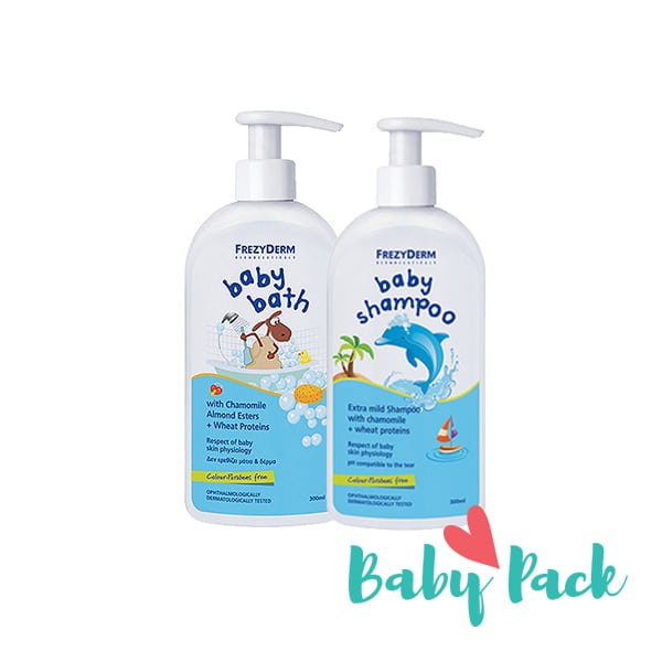 Frezyderm Baby Pack with Baby Bath, 300ml & Baby Shampoo  300 ml