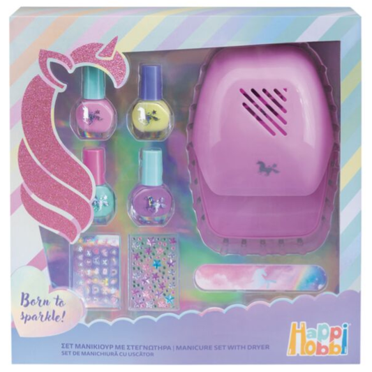 HappiHobbi Manicure Set with Dryer 6y+  1 copë