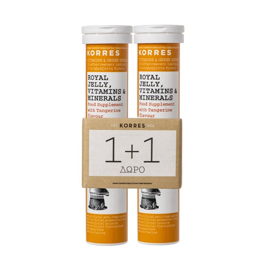 Korres Royal Jelly, Vitamins & Minerals (1+1 Free)  2 x 20 tableta efektive
