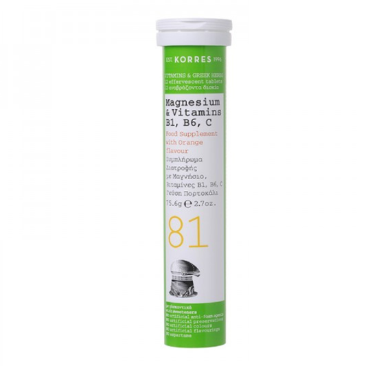 Korres Magnesium & Vitamins B1, B6 & C  12eff.tabs