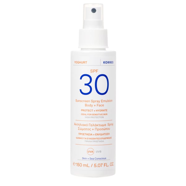 Korres Yoghurt Sunscreen Spray Emulsion Body & Face SPF30  150 ml