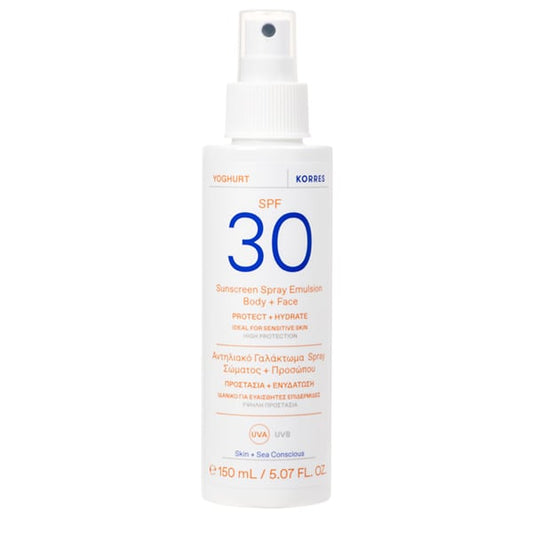 Korres Yoghurt Sunscreen Spray Emulsion Body & Face SPF30  150 ml