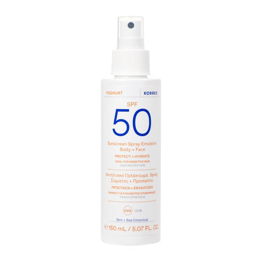 Korres Yoghurt Sunscreen Spray Emulsion Body & Face SPF50  150 ml
