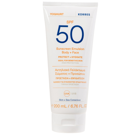 Korres Yoghurt Sunscreen Emulsion Body & Face SPF50  200 ml