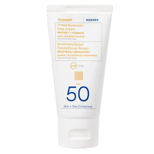 Korres Yoghurt Sunscreen Face Cream Tinted SPF 50  50 ml