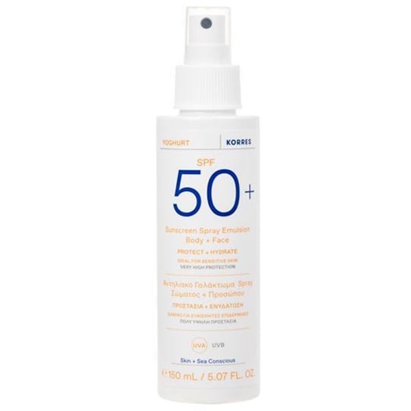 Korres Yoghurt Suncreen Spray Emulsion Body & Face SPF 50+  150 ml