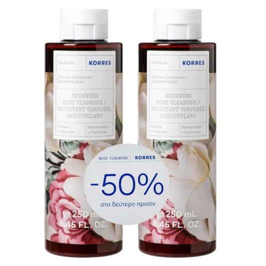 Korres Promo (- 50% in the Second Product) Gardenia Body Cleanser, 2x250ml  1 set
