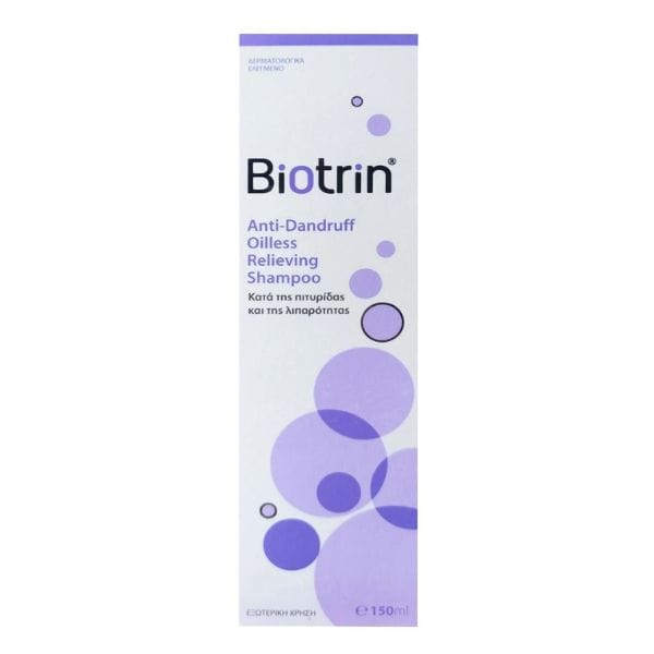 Biotrin Anti-Dandruff Oilless Relieving Shampoo,  Kundër zbokthit dhe yndyrës 150 ml