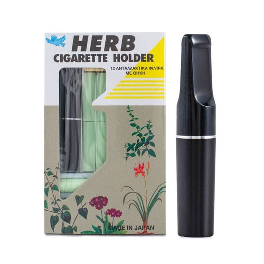Herb Cigarette Holder & Filters  12 copë - 002 E zezë