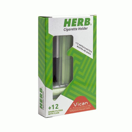 Herb Cigarette Holder & Filters  12 copë - Argjend
