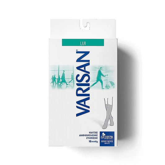 Varisan Lui Men's Lower Knee Graduated Compression Socks 862 Nero 18mmHg Black  1 palë