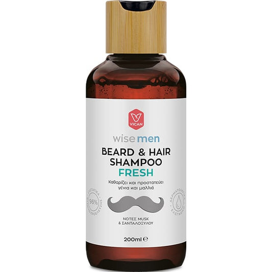 Vican Wise Men Beard & Hair Shampoo Fresh  200 ml