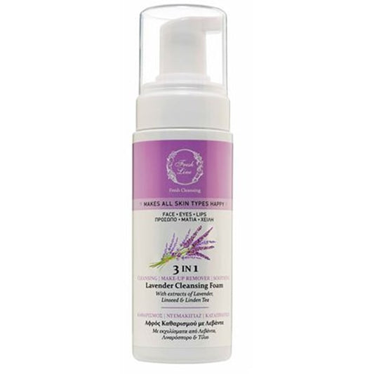 Fresh Line Lavender 3in1 Cleansing Foam for Face, Eyes & Lips  150 ml