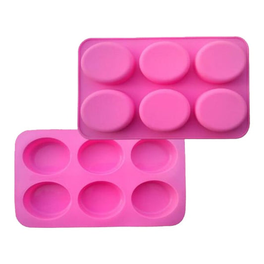 Chemco  Forma ovale prej silikoni për sapun me 6 gota 28x16x2.3cm copë