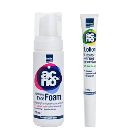 Intermed Acnofix Promo with Cleansing Face Foam, 150ml & Lotion for Oily/Acne Skin, 15ml  1 set