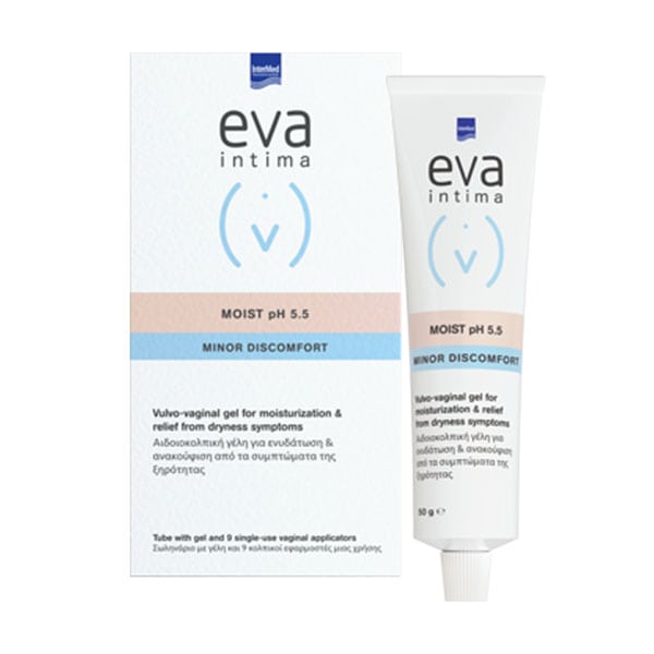 Intermed Eva Intima Moist pH 5.5 Dryness Relief  Tub + 9 aplikues