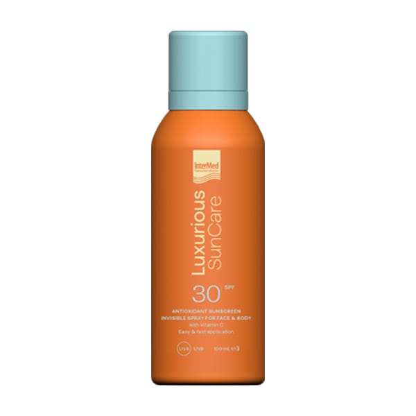 Intermed Luxurious Sun Care Antioxidant Sunscreen Invisible Spray for Face & Body SPF30  100 ml