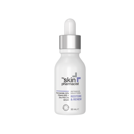 The Skin Pharmacist Restore & Renew Niacinamide 10% (Vitamin B3) + Zinc PCA 1% Serum  30 ml