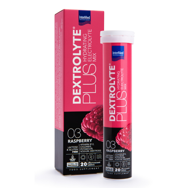 Intermed Dextrolyte Plus Hydrating Electrolyte Mix Raspberry  20 tableta efektive