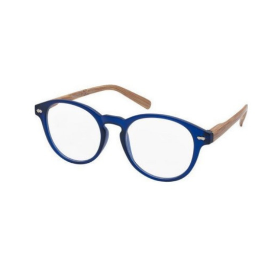 Eyelead E185 Unisex Reading Glasses Effect Wood-Blue  1 copë