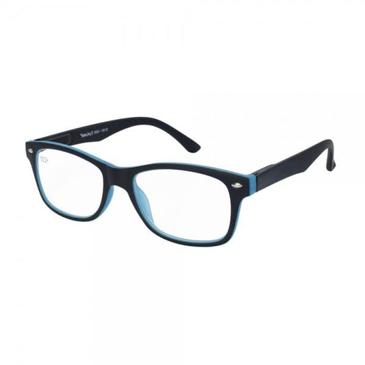 Eyelead E191 Unisex Horn-Rimmed Reading Glasses Black-Blue  1 copë - E zezë - Blu