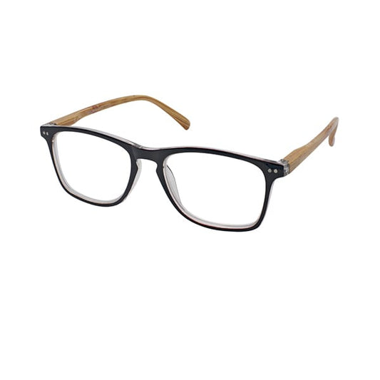 Eyelead E211 Unisex Horn-Rimmed Reading Glasses Effect Wood-Black  1 copë