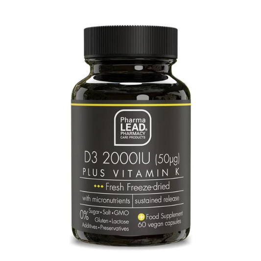 Pharmalead Black Range D3 2000IU Plus Vitamin K  60 kapsula vegjetariane
