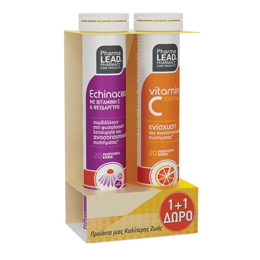 Pharmalead Promo 1+1 Echinacea & Vitamin C 1000mg  2x20 eff.tabs