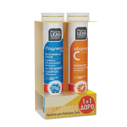 Pharmalead Promo 1+1 Magnesium & Vitamin C 1000mg  2x20 eff.tabs
