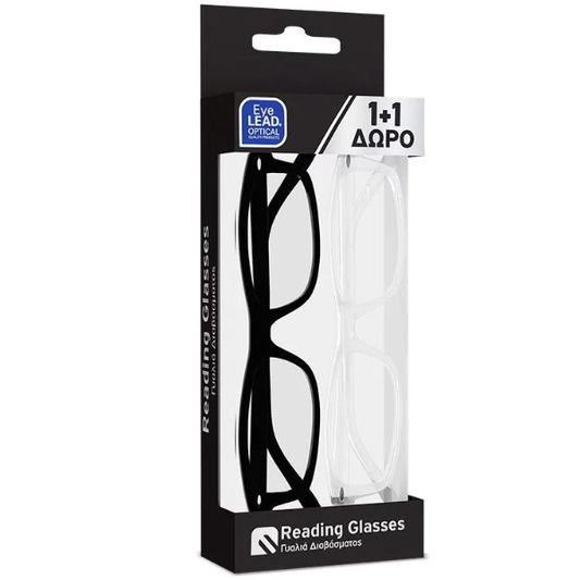 Eyelead Promo (1+1) Reading Glasses Transparent & Black, 2pcs  1 set