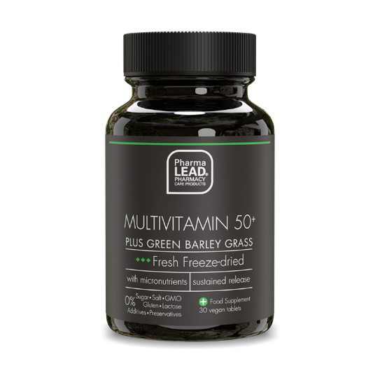 Pharmalead Black Range Multivitamin 50+ Plus Green Barley Grass  30 tableta vegjetariane