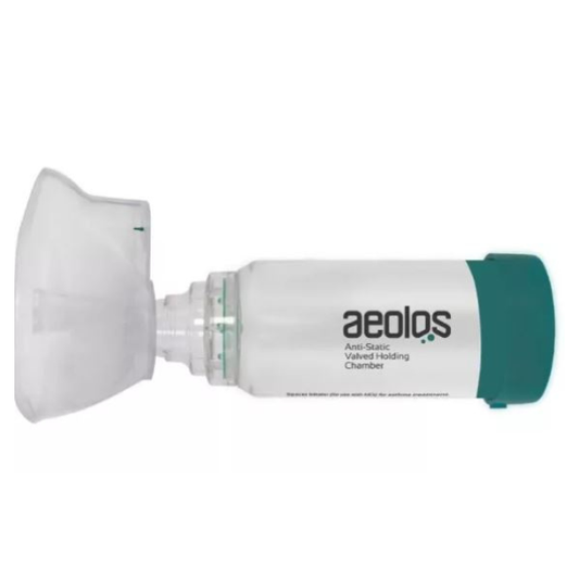Aeolos Anti-Static Valved Holding Chamber Adult 6y+  1 copë