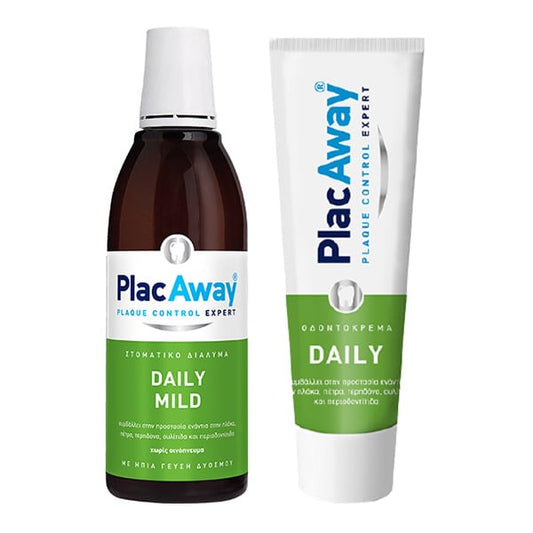 Plac Away Promo Pack with Daily Mild Mouthwash, 500ml & Daily Toothpaste, 75ml  1 set