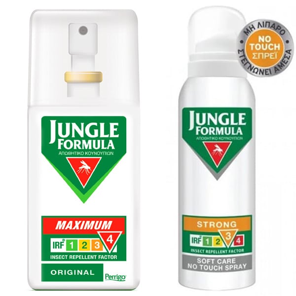 Jungle Formula Promo Pack with Jungle Formula Maximum Original, 75ml & Jungle Formula Strong Soft Care No Touch, 125ml  1 set