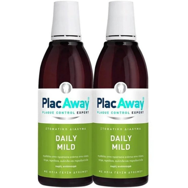 Plac Away Promo (-50% on Second Product) Daily Mild Mouthwash with Mild Taste  2x500ml