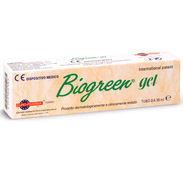 Bionat Biogreen Dermatological Gel Against Skin Diseases  30 ml