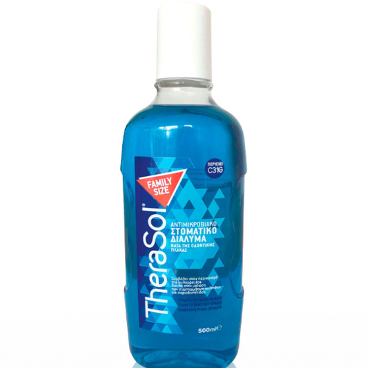 TheraSol Plus Family Size Antimicrobial Mouthwash Against Dental Plaque  500 ml