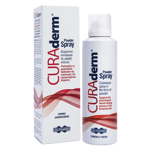 Uni-Pharma Curaderm Powder Spray  125 ml